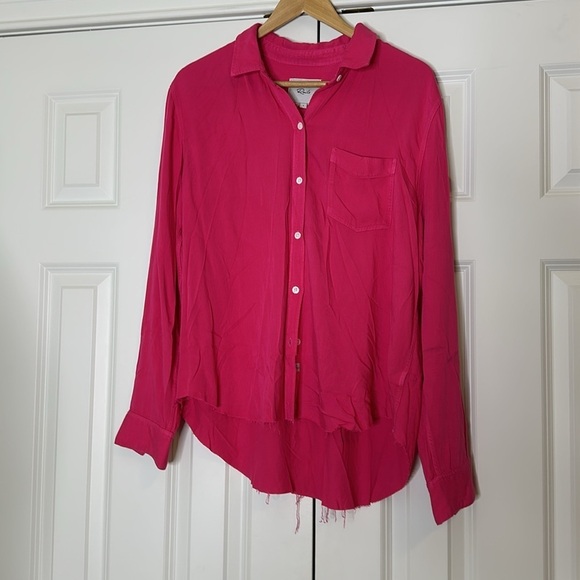 Rails Ingrid Raw Shirt in Hibiscus SzLarge - Picture 7 of 13